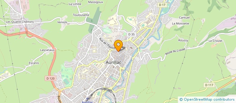 localisation de l'entreprise MADAME MONIQUE CALIMAR à AURILLAC