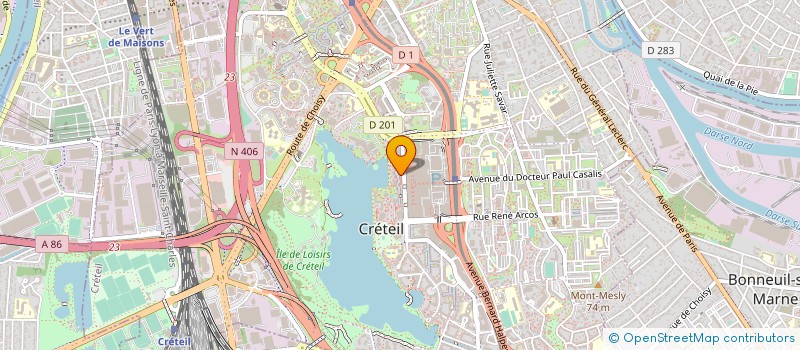 localisation de l'entreprise MADAME MONIQUE CALVEZ à CRETEIL