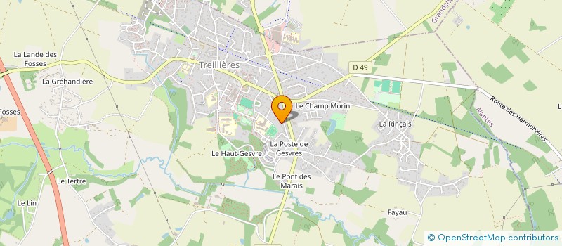 localisation de l'entreprise MADAME MONIQUE CARTRON à TREILLIERES