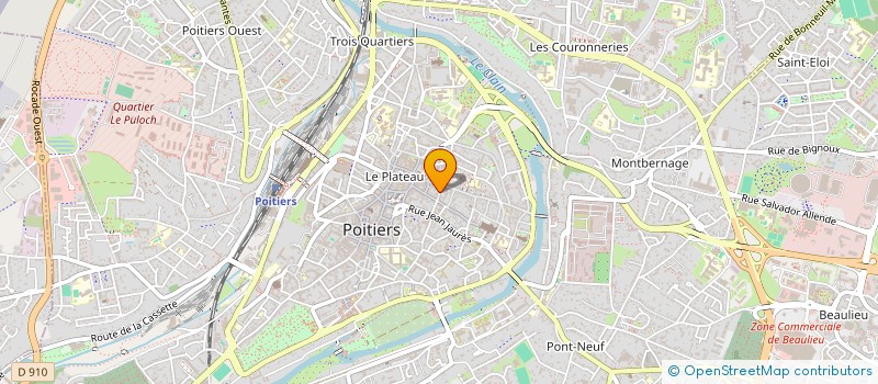 localisation de l'entreprise MADAME MONIQUE-CATHERINE MARTIN  POITIERS