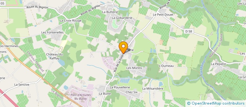 localisation de l'entreprise MADAME MONIQUE CERISIER  CHATEAU-THEBAUD