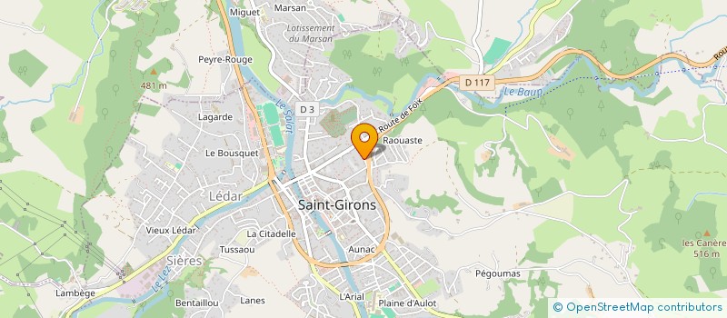 localisation de l'entreprise MADAME MONIQUE CHAMBERS à SAINT-GIRONS