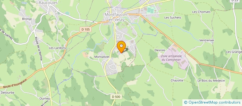 localisation de l'entreprise MADAME MONIQUE CHARRAS à MONTFAUCON-EN-VELAY