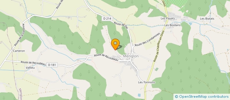 localisation de l'entreprise MADAME MONIQUE CHAZALET  MENGLON