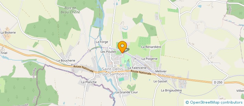 localisation de l'entreprise MADAME MONIQUE CHEVALIER à SAINT-DENIS-SUR-SARTHON