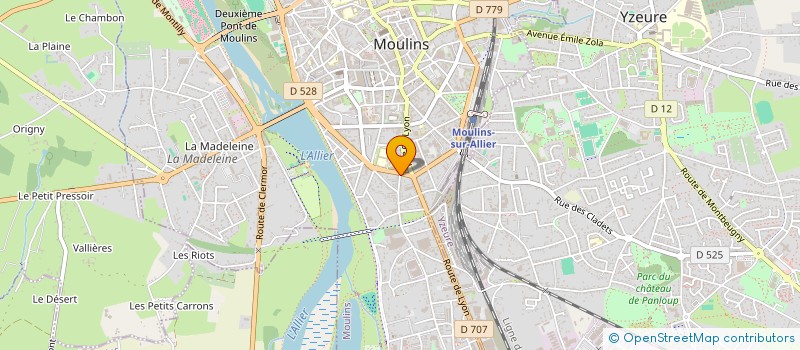 localisation de l'entreprise MADAME MONIQUE COCLET  MOULINS