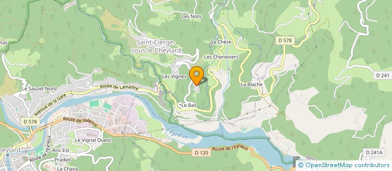 localisation de l'entreprise MADAME MONIQUE COQ  SAINT-CIERGE-SOUS-LE-CHEYLARD