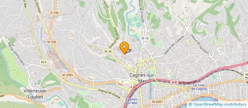 localisation de l'entreprise MADAME MONIQUE COSTA à CAGNES-SUR-MER