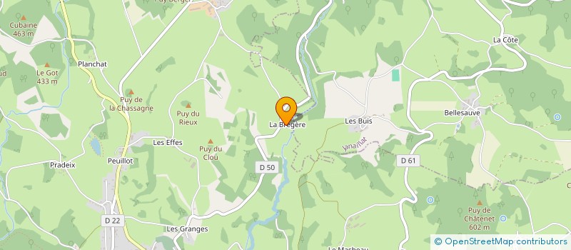 localisation de l'entreprise MADAME MONIQUE COULON à SAINT-JUNIEN-LA-BREGERE