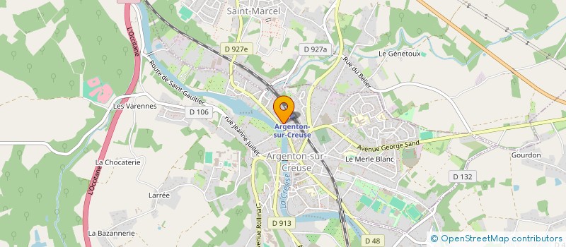 localisation de l'entreprise MADAME MONIQUE COURET à ARGENTON-SUR-CREUSE