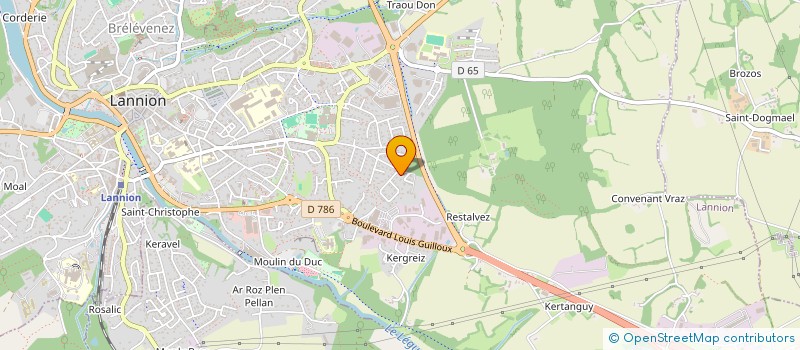 localisation de l'entreprise MADAME MONIQUE COZLER  LANNION