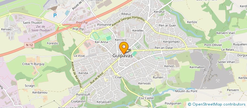 localisation de l'entreprise MADAME MONIQUE CROGUENNEC à GUIPAVAS
