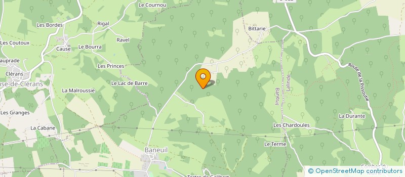 localisation de l'entreprise MADAME MONIQUE DANIELLE TABOUY  LALINDE