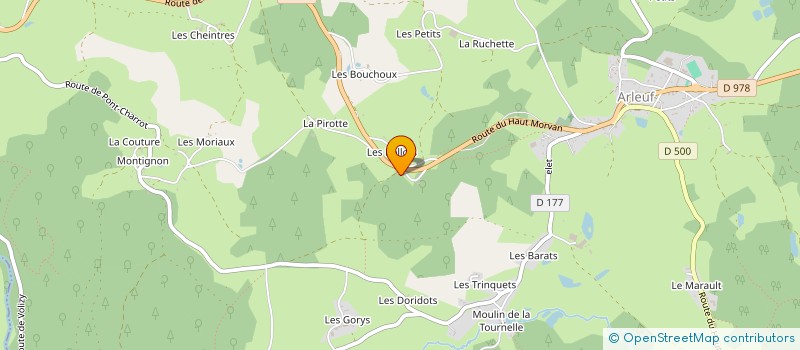 localisation de l'entreprise MADAME MONIQUE DEFOSSE à ARLEUF