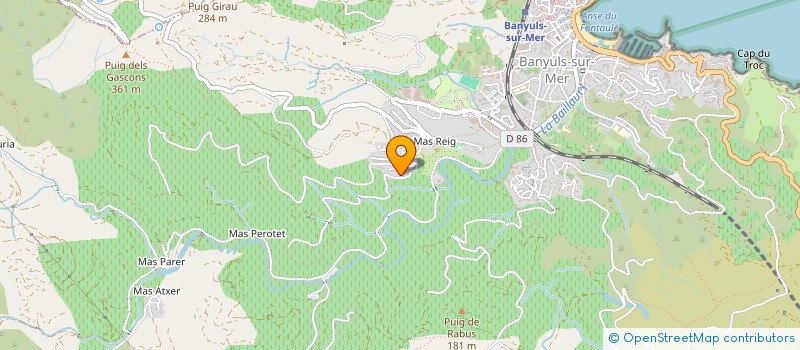 localisation de l'entreprise MADAME MONIQUE DEJONG  BANYULS-SUR-MER