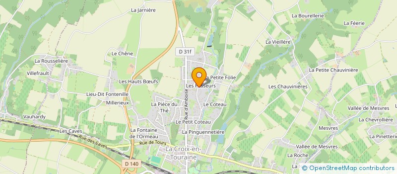 localisation de l'entreprise MADAME MONIQUE DELBECQUE  LA CROIX-EN-TOURAINE