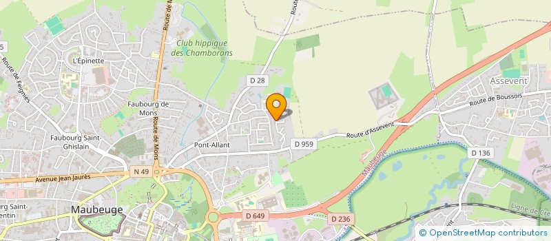localisation de l'entreprise MADAME MONIQUE DEMAY  MAUBEUGE