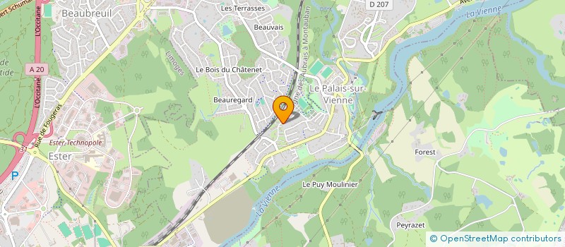 localisation de l'entreprise MADAME MONIQUE DENISE GEVAUDAN  LE PALAIS-SUR-VIENNE