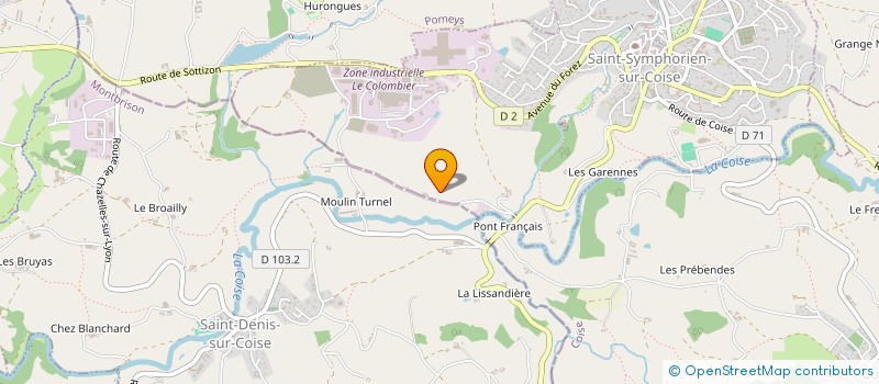 localisation de l'entreprise MADAME MONIQUE DESFARGES à SAINT-SYMPHORIEN-SUR-COISE