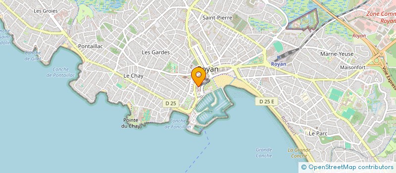 localisation de l'entreprise MADAME MONIQUE DEVIENNE  ROYAN