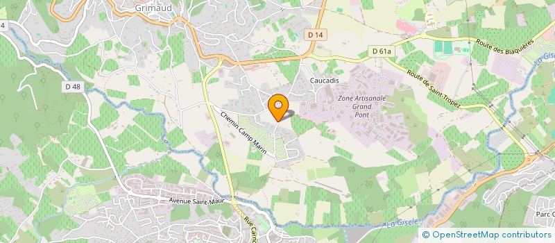 localisation de l'entreprise MADAME MONIQUE DEWEVRE à GRIMAUD