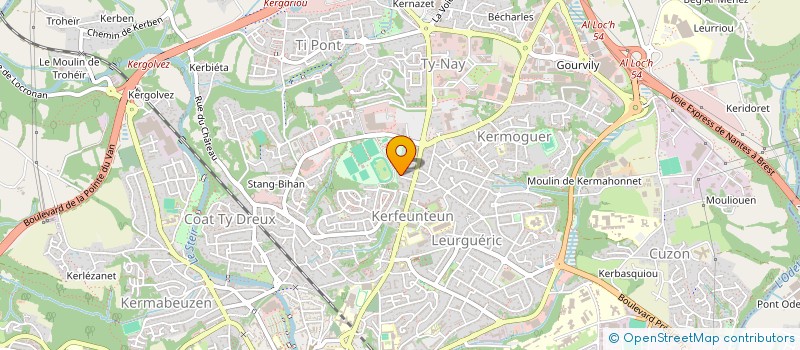 localisation de l'entreprise MADAME MONIQUE DHELLEMMES  QUIMPER