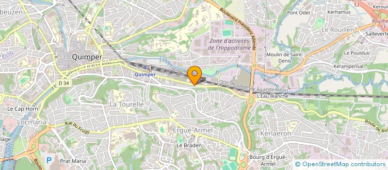 localisation de l'entreprise MADAME MONIQUE DIEBOLD  QUIMPER