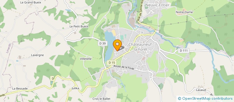 localisation de l'entreprise MADAME MONIQUE DOMEC à CHATEAUNEUF-LA-FORET