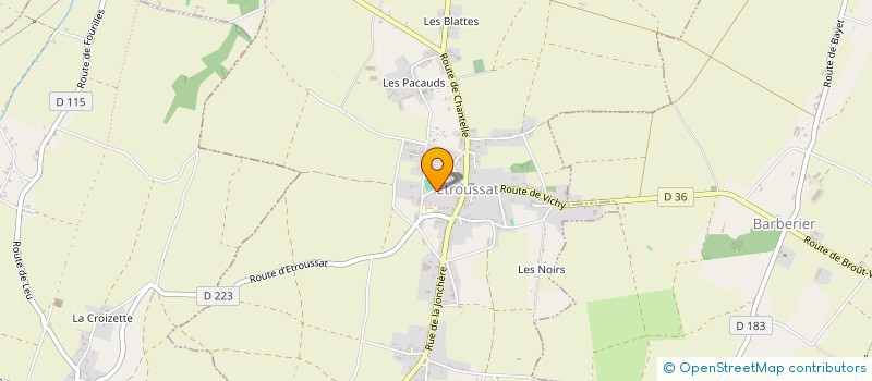 localisation de l'entreprise MADAME MONIQUE DURANTHON  ETROUSSAT