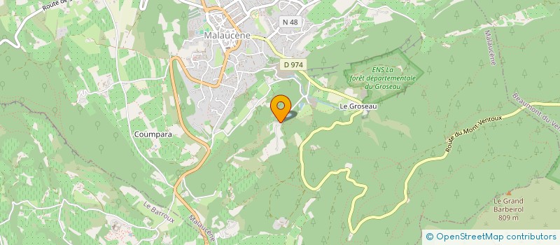 localisation de l'entreprise MADAME MONIQUE ESTEVE  MALAUCENE