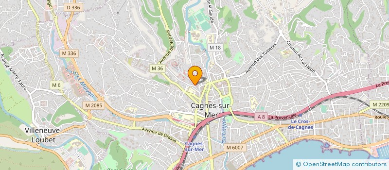 localisation de l'entreprise MADAME MONIQUE FABRE à CAGNES-SUR-MER