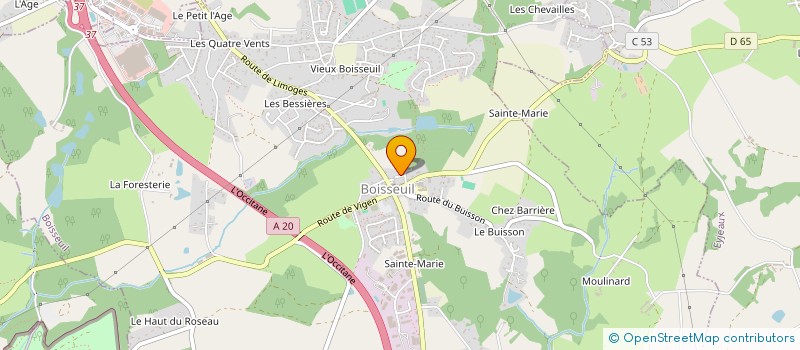 localisation de l'entreprise MADAME MONIQUE FILHOULAUD  BOISSEUIL