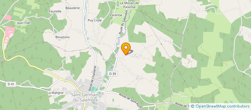 localisation de l'entreprise MADAME MONIQUE FLAYAC  SAINT-GERMAIN-DU-SALEMBRE