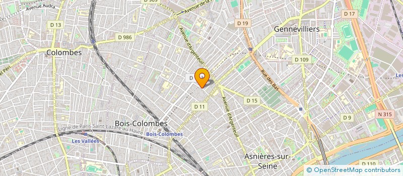 localisation de l'entreprise MADAME MONIQUE FONDEUR à BOIS-COLOMBES