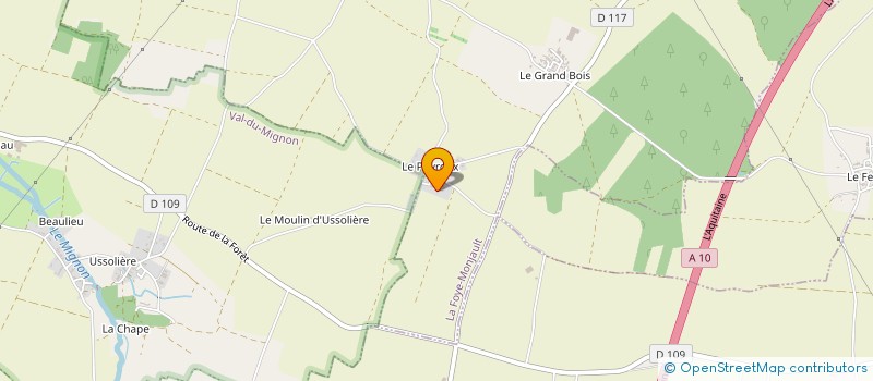 localisation de l'entreprise MADAME MONIQUE FOURRIER  LA FOYE-MONJAULT