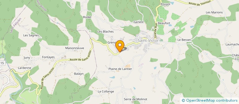 localisation de l'entreprise MADAME MONIQUE FRACHISSE à SAINT-VICTOR