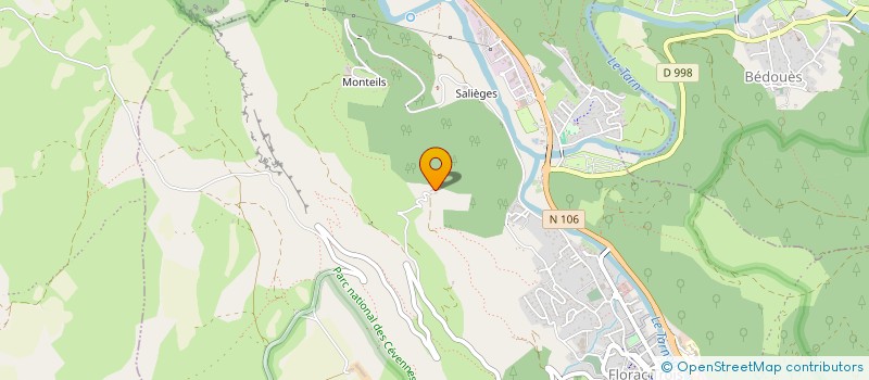 localisation de l'entreprise MADAME MONIQUE FRAISSINET  CANS ET CEVENNES