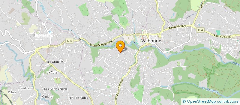 localisation de l'entreprise MADAME MONIQUE FRANCK  VALBONNE