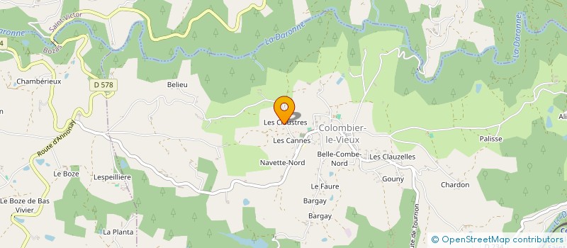 localisation de l'entreprise MADAME MONIQUE FROMENTOUX à COLOMBIER-LE-VIEUX