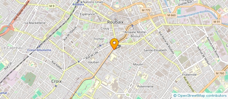 localisation de l'entreprise MADAME MONIQUE GADENNE à ROUBAIX