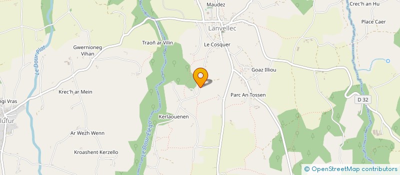 localisation de l'entreprise MADAME MONIQUE GAFFRIC à LANVELLEC