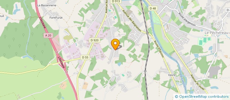 localisation de l'entreprise MADAME MONIQUE GAILLARD à ARGENTON SUR CREUSE