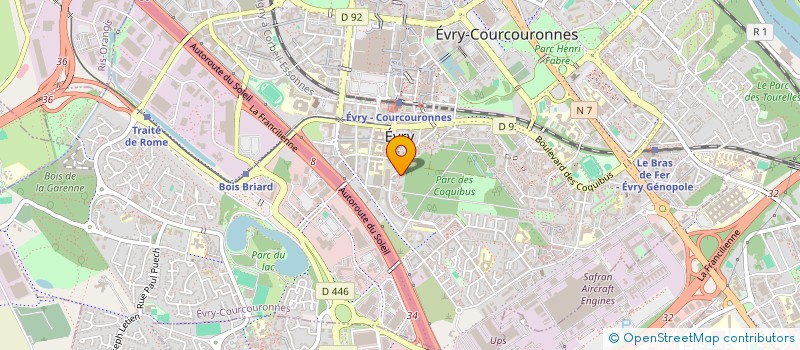 localisation de l'entreprise MADAME MONIQUE GARCON  EVRY-COURCOURONNES