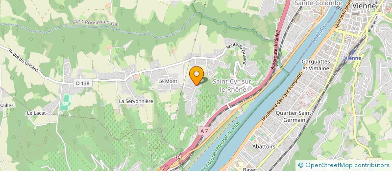 localisation de l'entreprise MADAME MONIQUE GAUDIN à SAINT CYR SUR LE RHONE