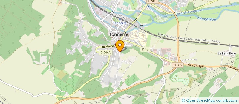 localisation de l'entreprise MADAME MONIQUE GAUDIN  TONNERRE