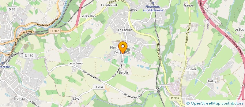 localisation de l'entreprise MADAME MONIQUE GEDDA  FLEURIEUX-SUR-L'ARBRESLE