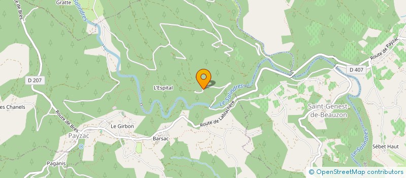 localisation de l'entreprise MADAME MONIQUE GELLY  SAINT-GENEST-DE-BEAUZON