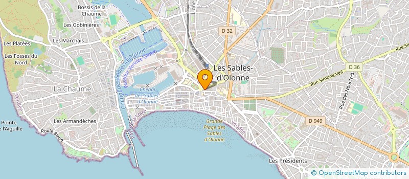 localisation de l'entreprise MADAME MONIQUE GIRARD à LES SABLES D'OLONNE