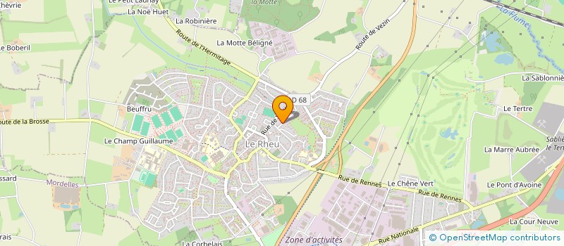 localisation de l'entreprise MADAME MONIQUE GOUELOU  LE RHEU