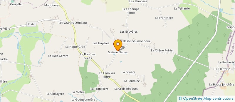 localisation de l'entreprise MADAME MONIQUE GOURMON  MOUTIERS